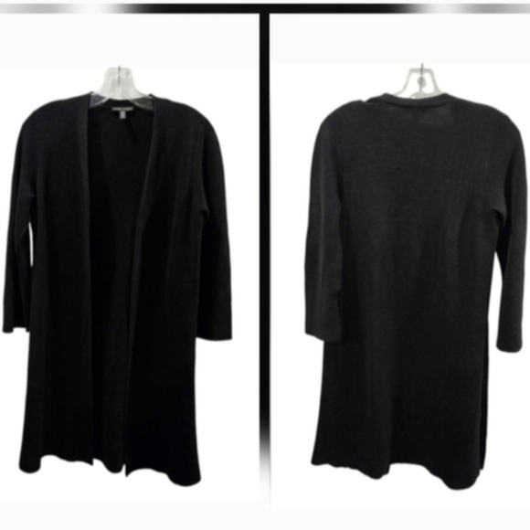 Eileen Fisher Silk Blend Long Open-Front Cardigan Size XS - Picture 8 of 9